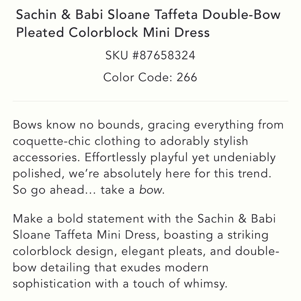 Sachin & Babi Sloane Taffeta Double-Bow Pleated Colorblock Mini Dress in Green - Picture 4 of 7